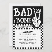 Invitation Squelette de fête d'anniversaire Bad 2 the Bone 2è (Devant)