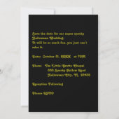 Invitation Squelette de mariage d'Halloween Enregistrer la da (Dos)