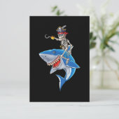 Invitation Squelette de pirate à cheval sur un requin Garçons (Debout devant)