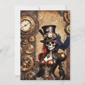 Invitation Squelette de Steampunk Cutest (Dos)