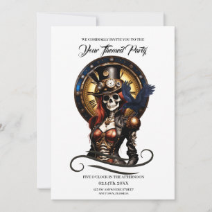 Invitation Squelette de Steampunk Cutest