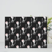 Invitation Squelette d'Halloween avec épée (Debout devant)