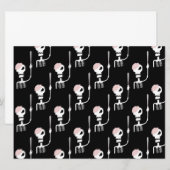 Invitation Squelette d'Halloween avec épée (Devant / Derrière)