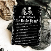 Invitation Squelette d'Halloween qui connaît la mariée meille