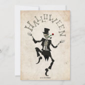 Invitation Squelette Fête d'anniversaire de Bachelor Steampun (Dos)