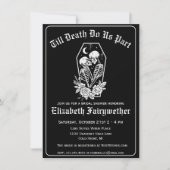 Invitation Squelette floral Jusqu'à la mort Faisons-nous part (Devant)