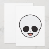 Invitation Squelette Ghost Face Chibi Pastel Goth Halloween (Devant / Derrière)