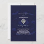 Invitation Squelette gothique Mains Halloween Baby shower gar (Dos)