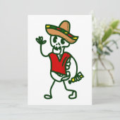 Invitation squelette heureux cinq de mayo mignon mexicain (Debout devant)