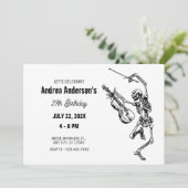 Invitation Squelette jouant du violon Anniversaire de musique (Debout devant)