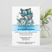 Invitation Squelette marié marié formel bleu blanc mariage (Debout devant)