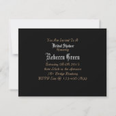 Invitation squelette rustique clé victorien steampunk mariage (Dos)