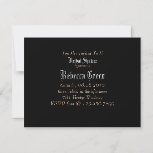 Invitation squelette rustique clé victorien steampunk mariage (Dos)