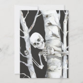 Invitation Squelette souriant minimaliste d'Halloween hanté (Dos)