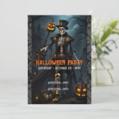 Invitation Squelette Steampunk (Debout devant)