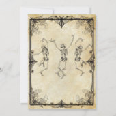 Invitation Squelette vintage Halloween pour adultes (Dos)