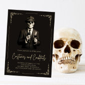 Invitation Squelette vintage Halloween pour adultes
