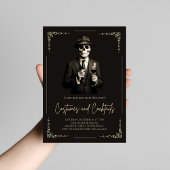 Invitation Squelette vintage Halloween pour adultes