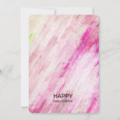 Invitation Squelette violet peint Halloween Aquarelle Art (Dos)