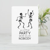 Invitation Squelettes dansants de Halloween contemporains (Debout devant)