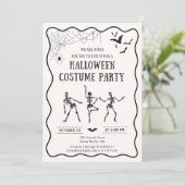 Invitation squelettes de danse, Costume d'Halloween lunaire (Debout devant)