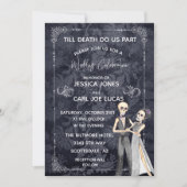 Invitation Squelettes de mariage d'Halloween 'Jusqu'à ce que (Devant)