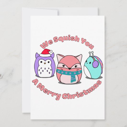 Invitation Squish You A Merry Christmas (Devant)