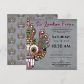 Invitation Sri Lanka Design culturel moderne (Devant / Derrière)