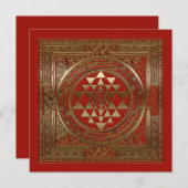 Invitation Sri Yantra - Carte, Invitation, Salutation (Devant / Derrière)
