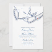 Invitation St. George Island All-in-One Blue QR Code Mariage (Devant)