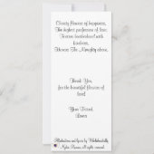 Invitation ST. La Personnaliser poétique de Valentine (Dos)