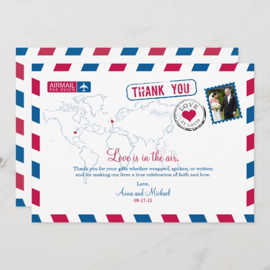 Invitation St. Louis Missouri & Courrier Aérien Royaume-Uni R (Devant / Derrière)