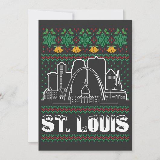 Invitation St. Louis Missouri Laid Christmas (Devant)