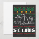 Invitation St. Louis Missouri Laid Christmas (Devant / Derrière)