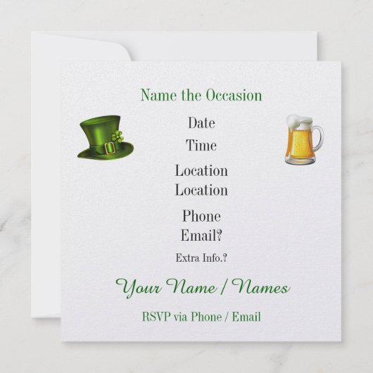 Invitation St. Patrick (Dos)