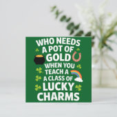 Invitation St patrick acher Lucky Charm Clover Irlandais (Debout devant)