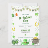Invitation St patrick aquarelle (Devant)