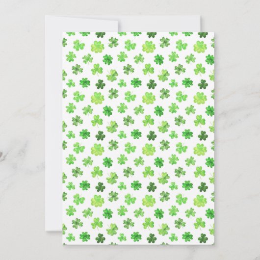 Invitation St patrick aquarelle (Dos)