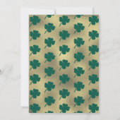 Invitation St. Patrick chanceux premier anniversaire Shamrock (Dos)