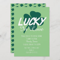 St Patrick Day Lucky In Love Green Fête des mariée