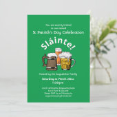 Invitation St Patrick' Day Sláinte Soirée de la bière et de l (Debout devant)