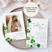 Invitation St. Patrick Fête de la Mariée Vert Shamrock
