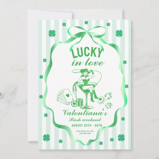 Invitation ST patrick Lucky Bachelorette Party (Devant)