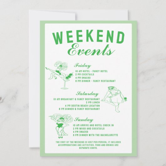 Invitation ST patrick Lucky Bachelorette Party (Dos)