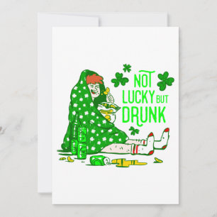 Invitation st patrick pas chanceux mais en quarantaine ivre