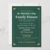 Invitation St. Patrick’s Day Family Dinner Traditional Irish  (Devant)