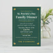 Invitation St. Patrick’s Day Family Dinner Traditional Irish  (Debout devant)