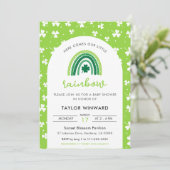 Invitation St Patrick’s Day Rainbow Baby Shower (Debout devant)