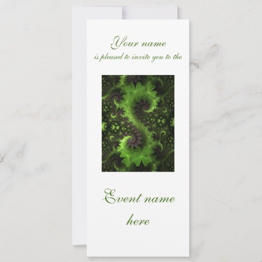 Invitation St Patrick Shamrock Field (Devant)