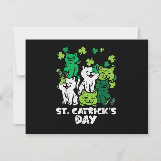 Invitation St Patricks Catricks Day Cats Saint Pattys (Devant)